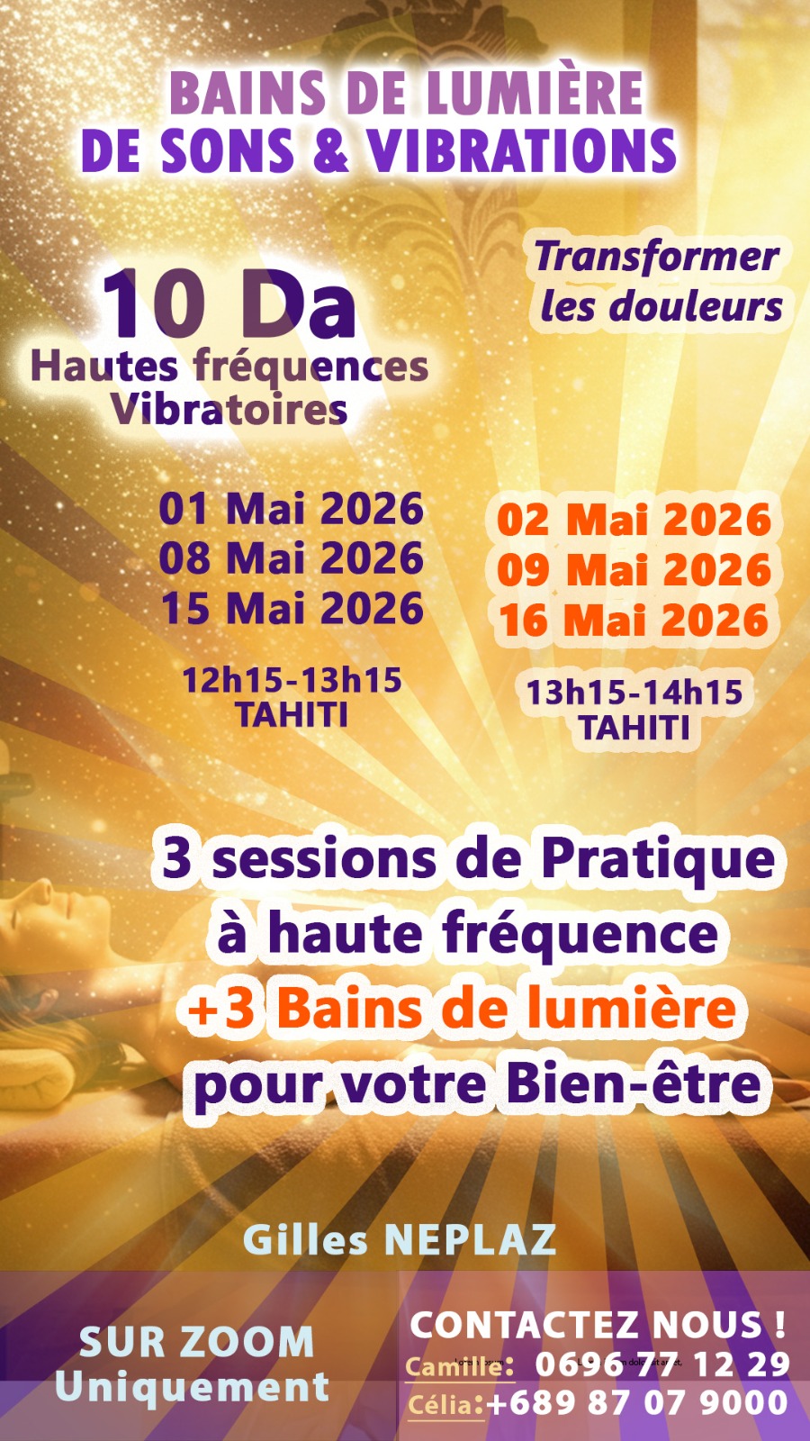 Zoom - Pack Bains de Lumière de Sons et de Vibrations avec Gilles NEPLAZ